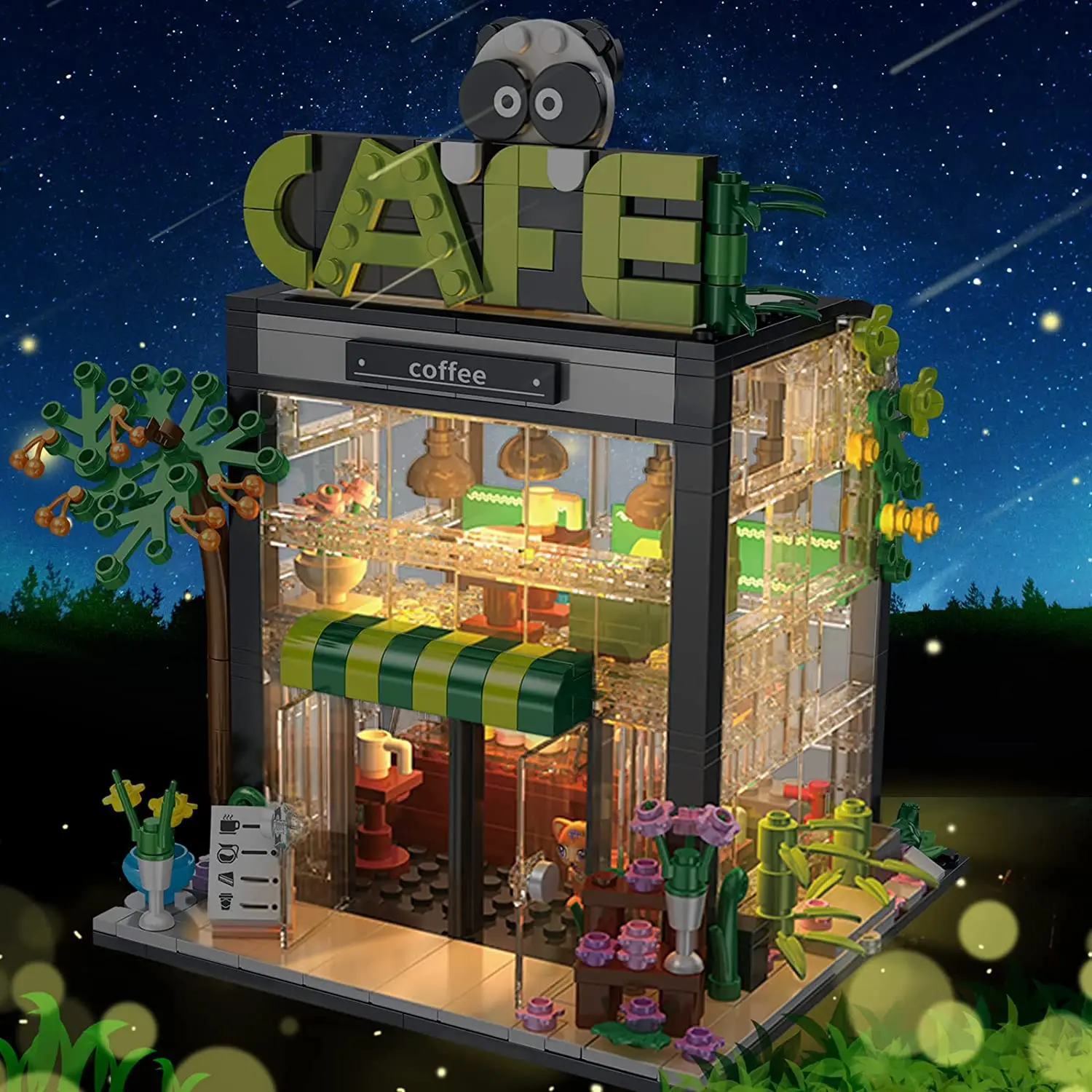 Kids Toys In Store - Bausteine Kreative Blumenstrauß Shop Haus Modell