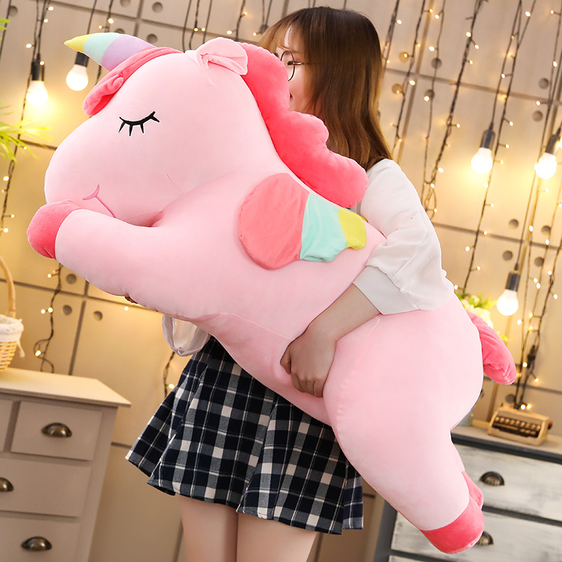 Unicorn Stuffed Toy - 25-100CM Kawaii Riesen Einhorn Plüsch Spielzeug