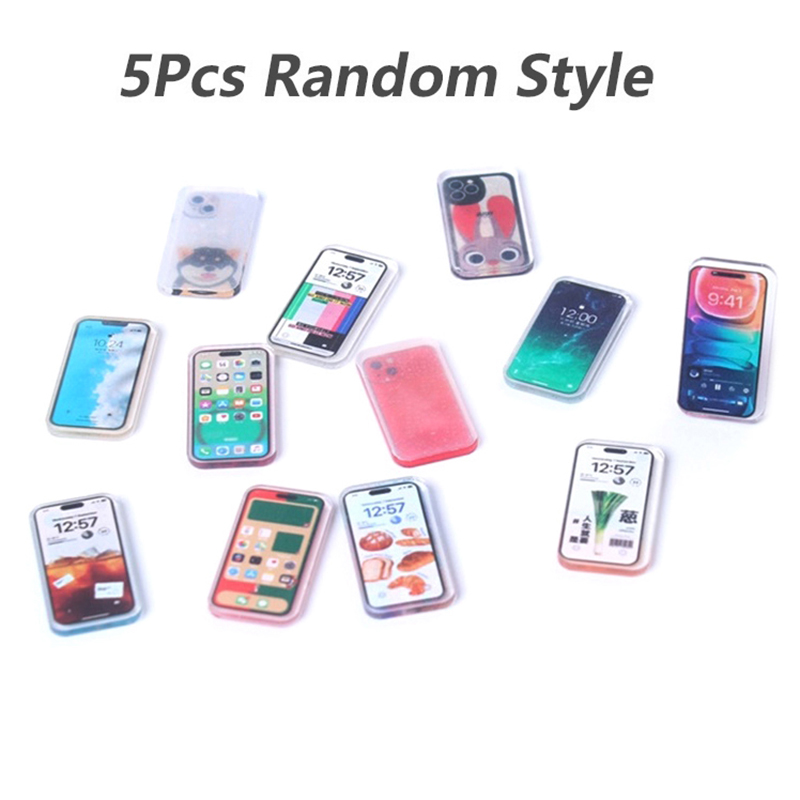 Kids Toys Smartphone - ⑧ 5 Stück 1:12 Puppenhaus Miniatur-Handy