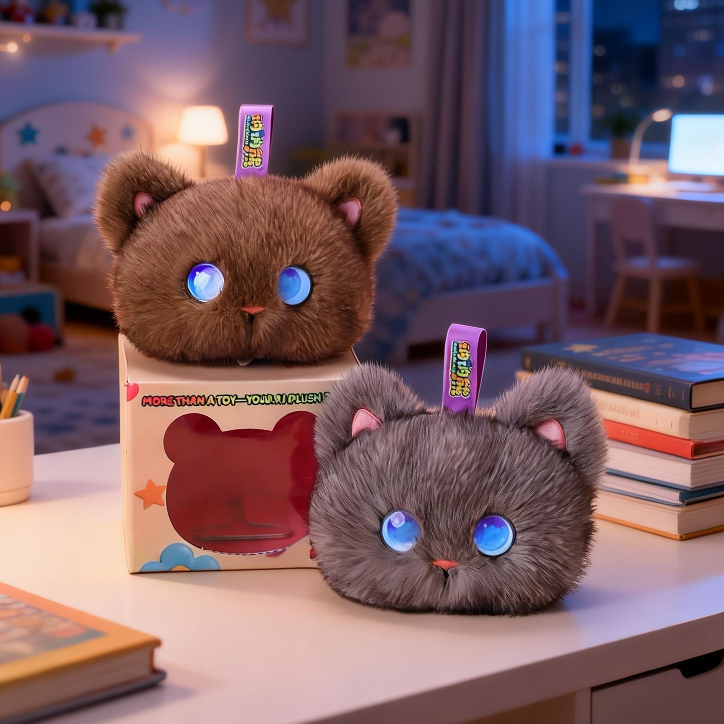 Kids Toys Animal - Tobot KI-Plüschkatzen-Spielzeug Interaktiver Emotionaler Begleiter Roboter-Stofftier