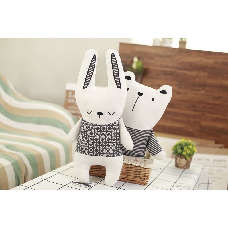 Unicorn Stuffed Toy - Baumwollgefüllte Puppe Hase Bär Einhorn Plüschkissen