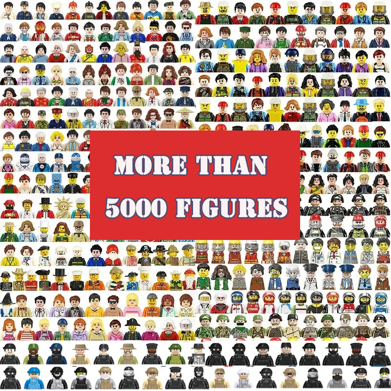 Kid Toys And More - Kinderspielzeug 200, zufälliger Mini-Actionfiguren, Bausteine, Stadtfiguren,